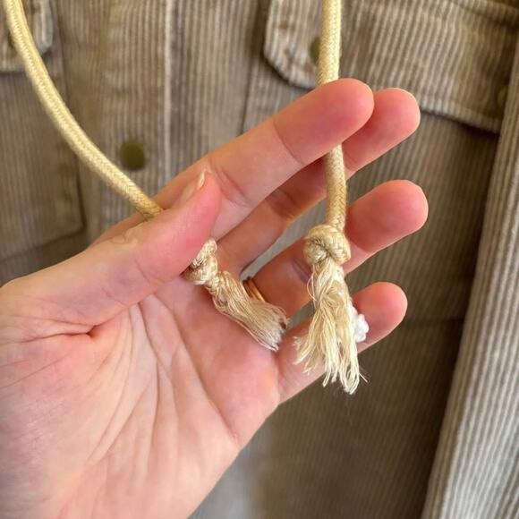 Corduroy Jacket Button Up Hooded Long Sleeve Brown - Womens Size XL - Picture 3 of 7